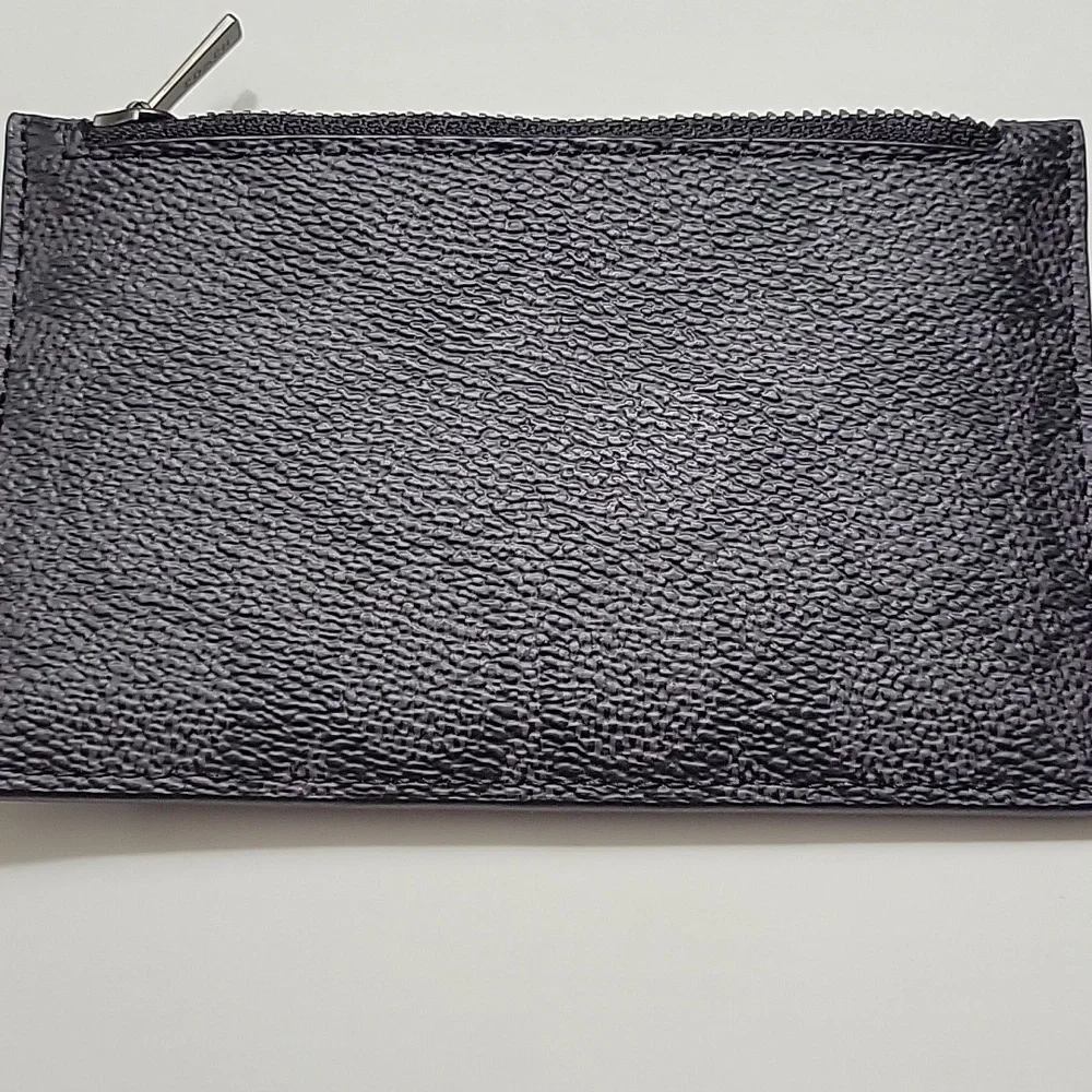 COACH ZIP CARD SIGNATURE CASE WALLET